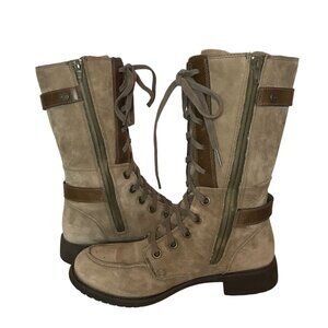 The North Face Womens Tan Suede Leather Permaloft Winter Boots Size 9